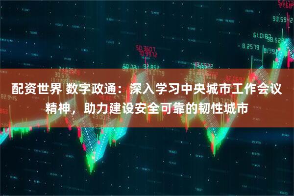 配资世界 数字政通：深入学习中央城市工作会议精神，助力建设安全可靠的韧性城市